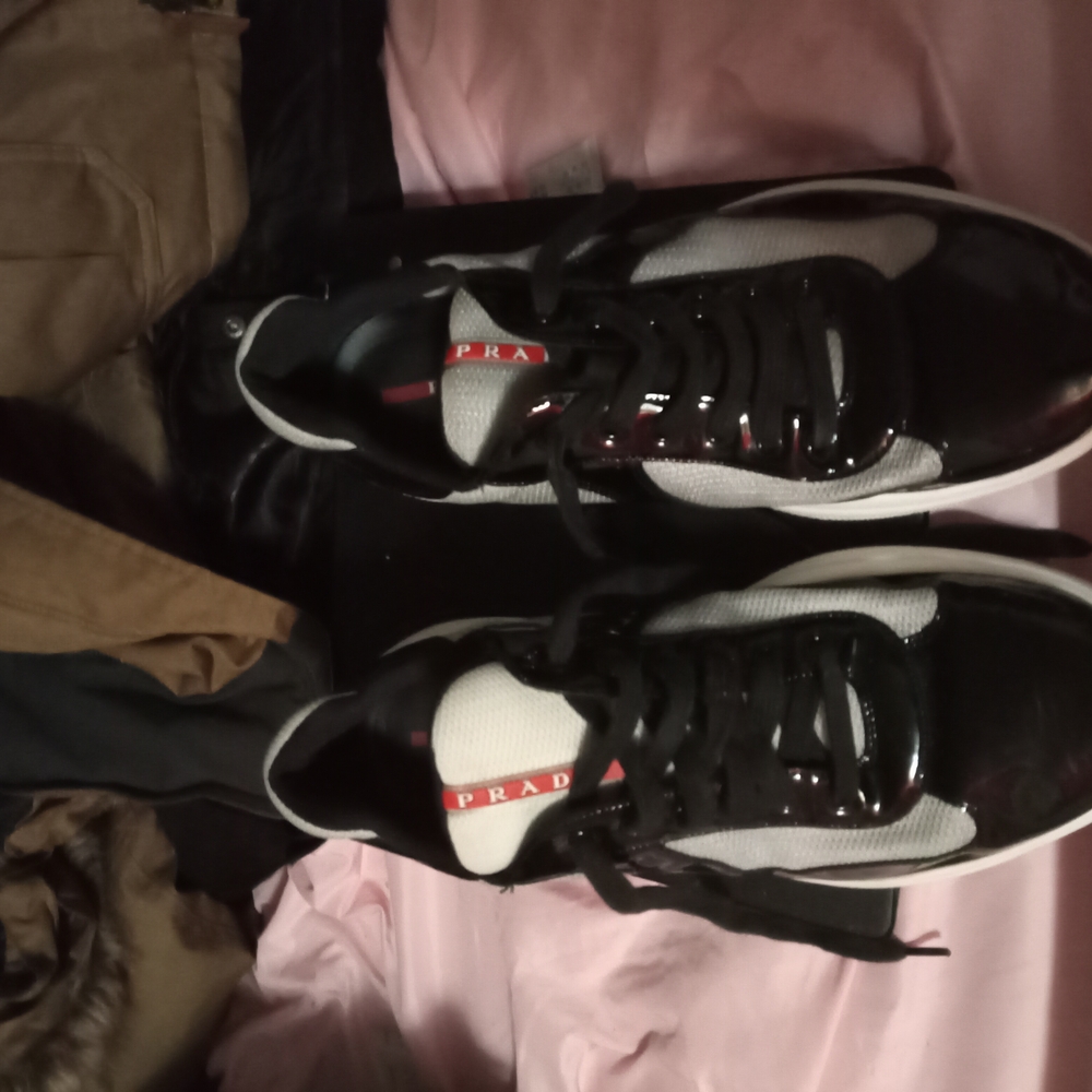 Prada Black and White Sneakers